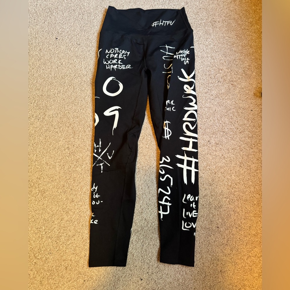 HTFU Black Graphic Leggings